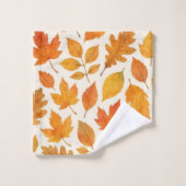 Klassieke herfstbladeren op witte Herfst Bad Handdoek (Wasdoekje)