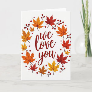 Klassieke Herfstkrans Liefdeskaart Kaart
