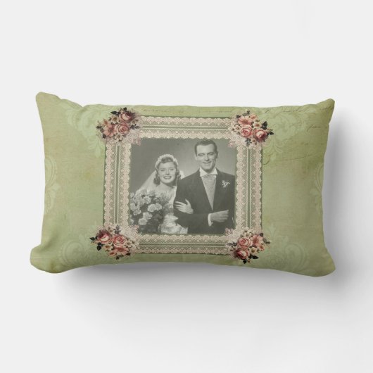 Klassieke herinnering aan jubileum Rozen Kant Kussen (Voorkant)