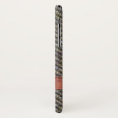 Klassieke Herringbone Tweed Leather Monogram Case-Mate iPhone Case (Achterkant/links)