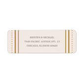 Klassieke hexagon adreslabel - goud etiket (Voorkant)