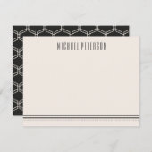 Klassieke Hexagon Mannen Stationery - Kolen Notitiekaartje (Voorkant / Achterkant)