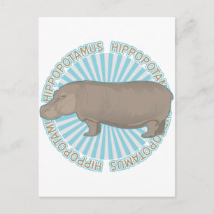 Klassieke Hippopotamus Briefkaart