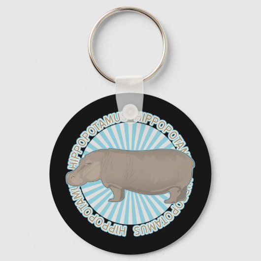 Klassieke Hippopotamus Sleutelhanger (Voorkant)