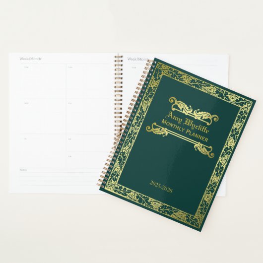 Klassieke Hoesje Gold Green Foliage Ornamage Planner (Display)