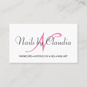 Klassieke holografische glitter elegant script visitekaartje