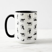Klassieke Holstein Cows Art CUSTOM ACHTERGROUND CO Mok (Links)