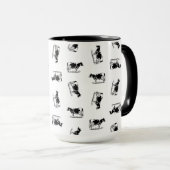 Klassieke Holstein Cows Art CUSTOM ACHTERGROUND CO Mok (Voorkant rechts)