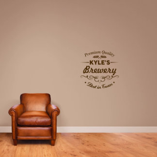 Klassieke Home Brewery Bar Middelgrote muur Decal.