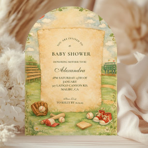 Klassieke Honkbal Verhaaltjes Baby Shower Kaart