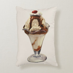 Klassieke Hot Fudge Ijs Sundae Desserts Accent Kussen
