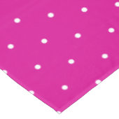 Klassieke Hot Pink White Polka Dots Pattern  Tafelkleed (Gekanteld)