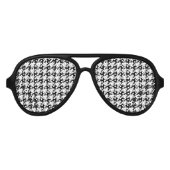 Klassieke houndstooth-vormgeving Dogstooth check-d Aviator Zonnebril (Voorkant)