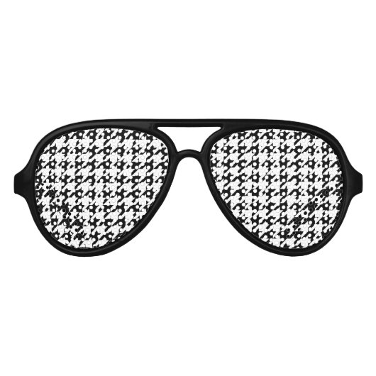 Klassieke houndstooth-vormgeving Dogstooth check-d Aviator Zonnebril (Voorkant)