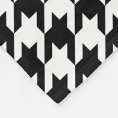 Klassieke houndstooth-vormgeving Dogstooth check-d Fleece Deken (Hoek)