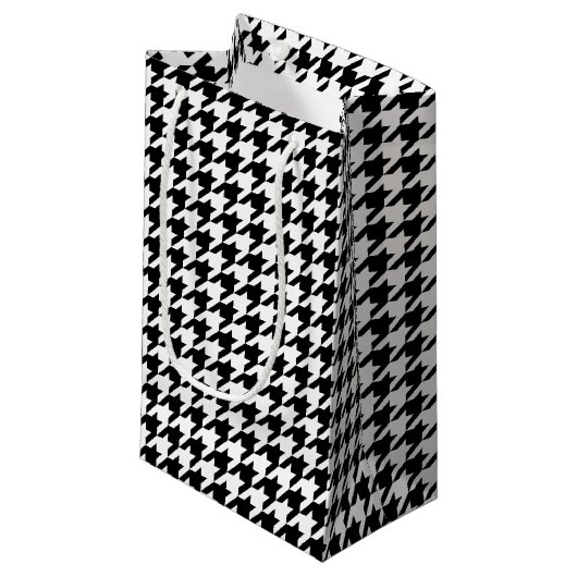 Klassieke houndstooth-vormgeving Dogstooth check-d Klein Cadeauzakje (Voorkant Gekanteld)