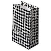 Klassieke houndstooth-vormgeving Dogstooth check-d Klein Cadeauzakje (Achterkant Gekanteld)