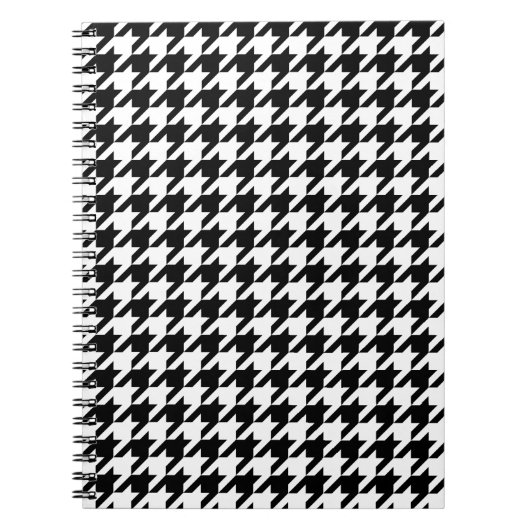 Klassieke houndstooth-vormgeving Dogstooth check-d Notitieboek (Voorkant)