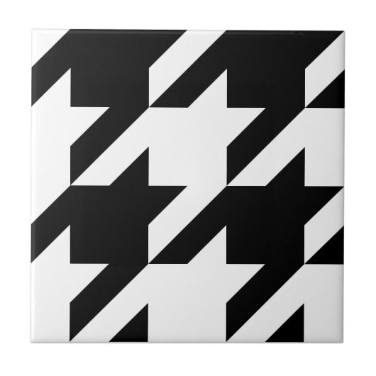 Klassieke houndstooth-vormgeving Dogstooth check-d Tegeltje (Voorkant)