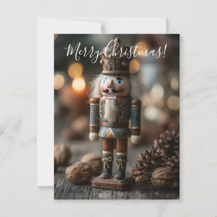 Klassieke Houten Notenkraker Kerstbeeldje Briefkaart