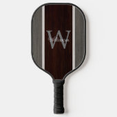 Klassieke houtslijp snijslag Teak achterzijde Pickleball Paddle (Voorkant)