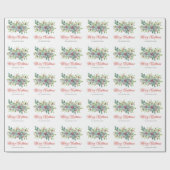 Klassieke hulstbessen Kerstvakantie Cadeaupapier (Vlak)