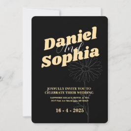 Klassieke huwelijksuitnodiging kaart