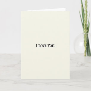 Klassieke I Love You Serif Kaart