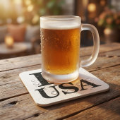 Klassieke "I ❤️ USA" Beverage Coaster Bier Onderzetter