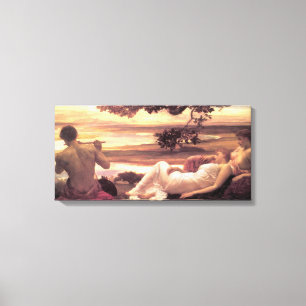 Klassieke Idyll (door Frederic Leighton) Canvas Afdruk