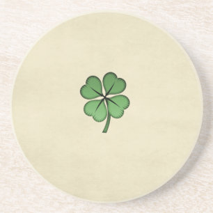 Klassieke Ierse Lucky Shamrock Zandsteen Onderzetter