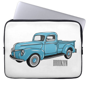 Klassieke illustratie van de cartoon van de bestel laptop sleeve