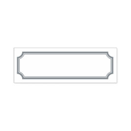 Klassieke ingesloten rand leeg etiket stempel