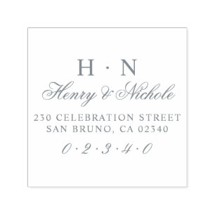 Klassieke Initialen Weddenschappen en retouradres Zelfinktende Stempel