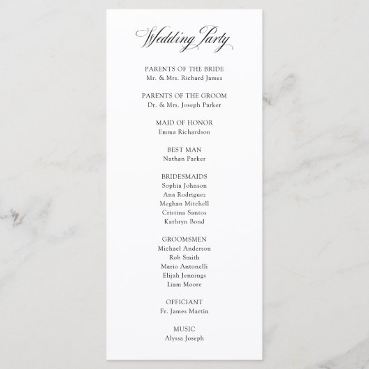 Klassieke Italiaanse elegantie zwart en wit | Brui Programma (Achterkant)