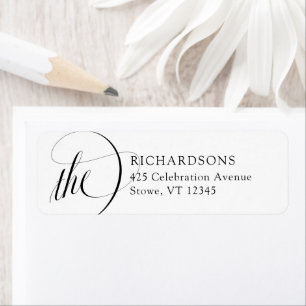 Klassieke Italiaanse elegantie Zwart-Wit Etiket