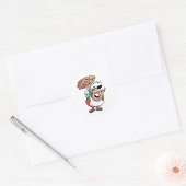 Klassieke Italiaanse Pizza Chef Cartoon Ronde Sticker