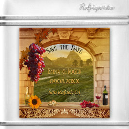 Klassieke Italiaanse wijngaard Herfst Save the Dat Magneet