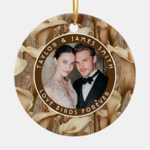 Klassieke Ivoren Calla Lelies Bloem Boho Bruiloft Keramisch Ornament