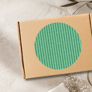 Klassieke jade groene glinsterende stijl verticale ronde sticker