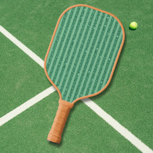Klassieke Jade Groene Glitter Stijl Verticale Stre Pickleball Paddle
