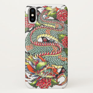 Klassieke japanse drakenTattoo iPhone X Hoesje