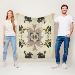Klassieke Japanse Kunst Twee Vrouwen Fleece Deken