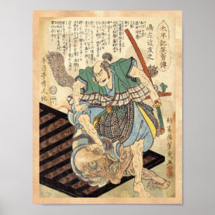 Klassieke Japanse Samurai Warrior General Poster