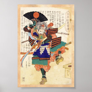 Klassieke Japanse Samurai Warrior General Poster