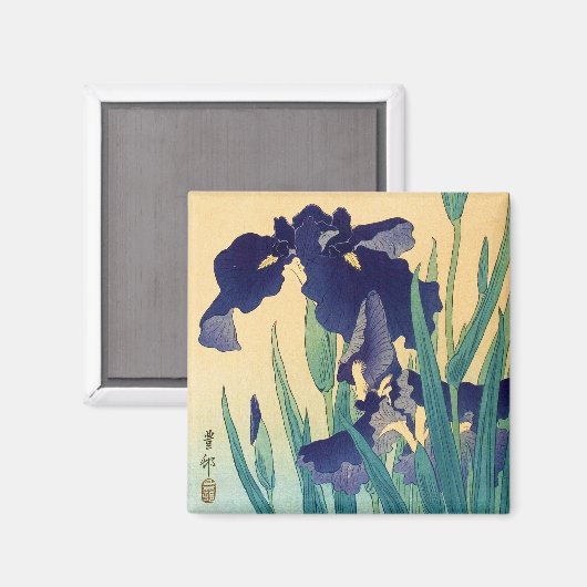 Klassieke japanse ukiyo-e-violetiriskunst magneet (Voorkant / Achterkant)
