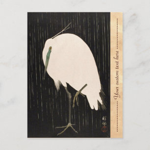 Klassieke japanse ukiyo-e witte kraankunst briefkaart