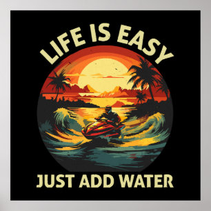 Klassieke Jet Ski-skiër Poster