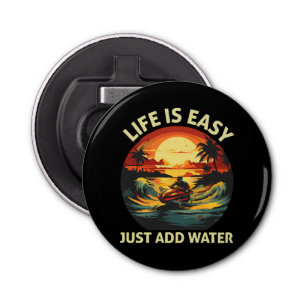 Klassieke Jet skiër Button Flesopener