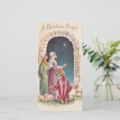 Klassieke Jezus Een Kerstmisgebed Feestdagenkaart (Staand voorkant)